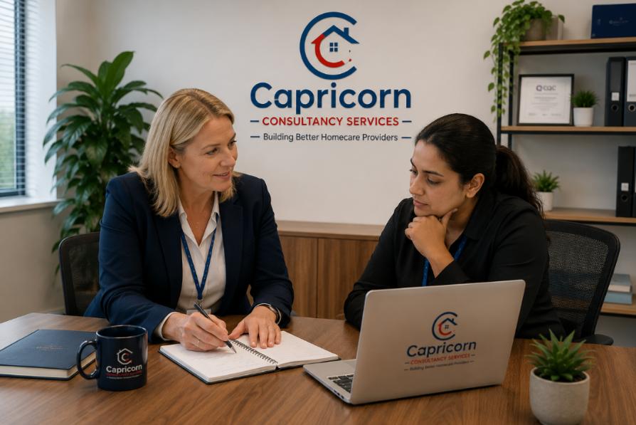 Consultant providing leadership mentoring in a meeting